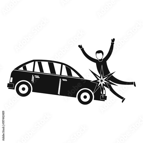 Knock down icon. Simple illustration of knock down vector icon for web