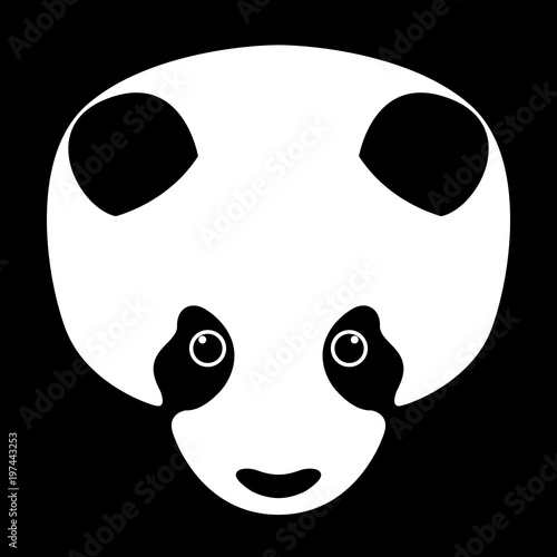 Fototapeta Naklejka Na Ścianę i Meble -  panda bear head face vector illustration flat style