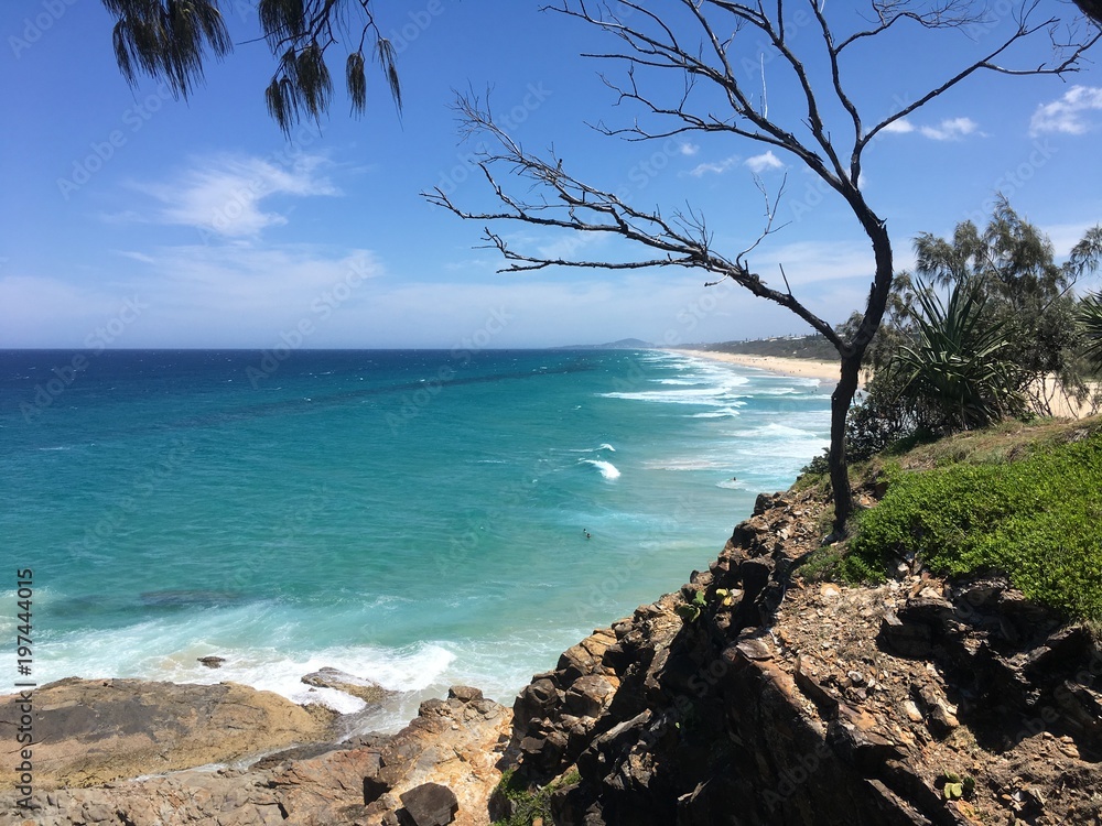 Sunshine Coast, Australia - 10th January, 2018: Noosa beach Sunshine Coast, Australia - 10th January, 2018: Noosa beach