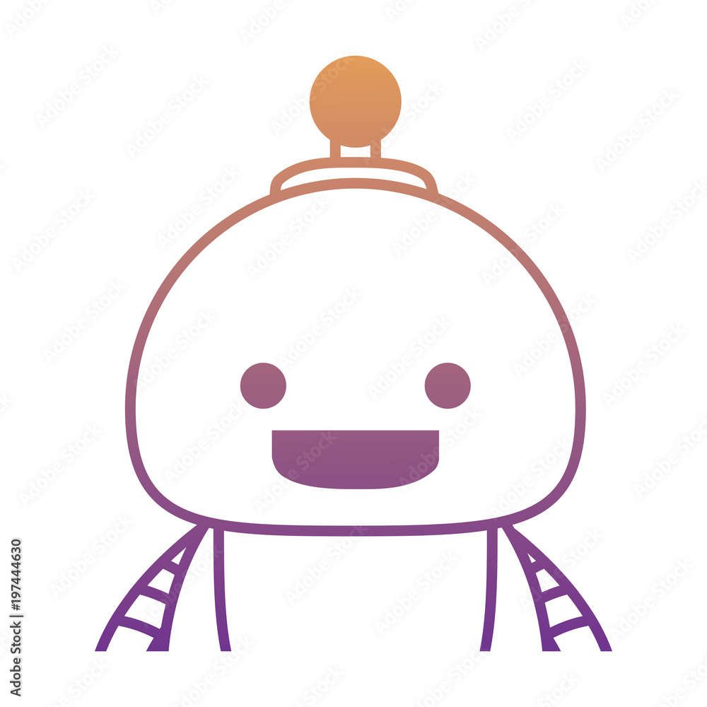 Fototapeta premium cartoon cute robot icon over white background, colorful design. vector illustration