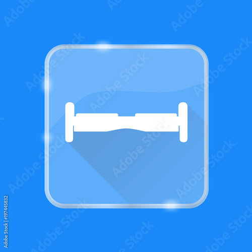 Flat style gyroscope silhouette icon