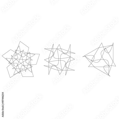 Geometric set stars and flowers for gifts and holidays pattern vector EPS10