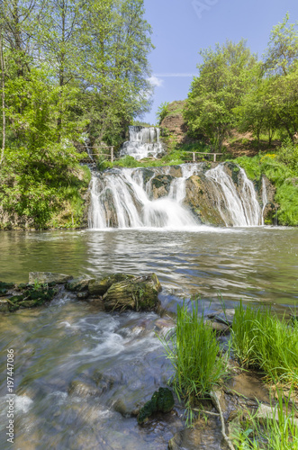Dzhurin waterfall, near Chervonograd in Ukraine