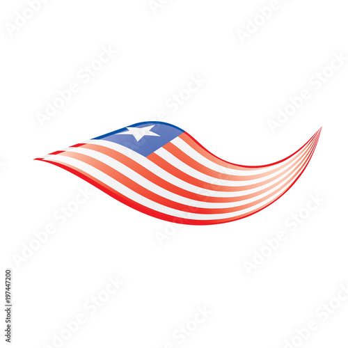 Liberia flag  vector illustration
