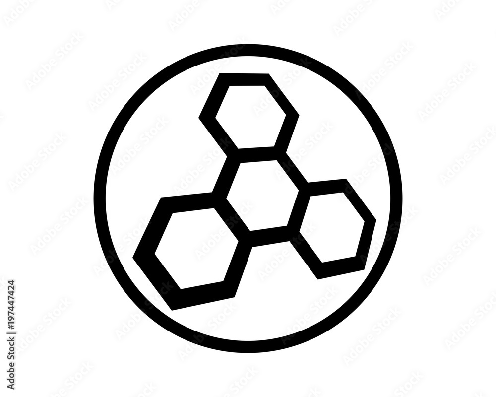 circle bee hive hexagon shape image vector icon symbol logo circle bee hive hexagon shape image vector icon symbol logo