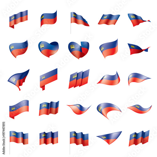 liechtenstein flag, vector illustration