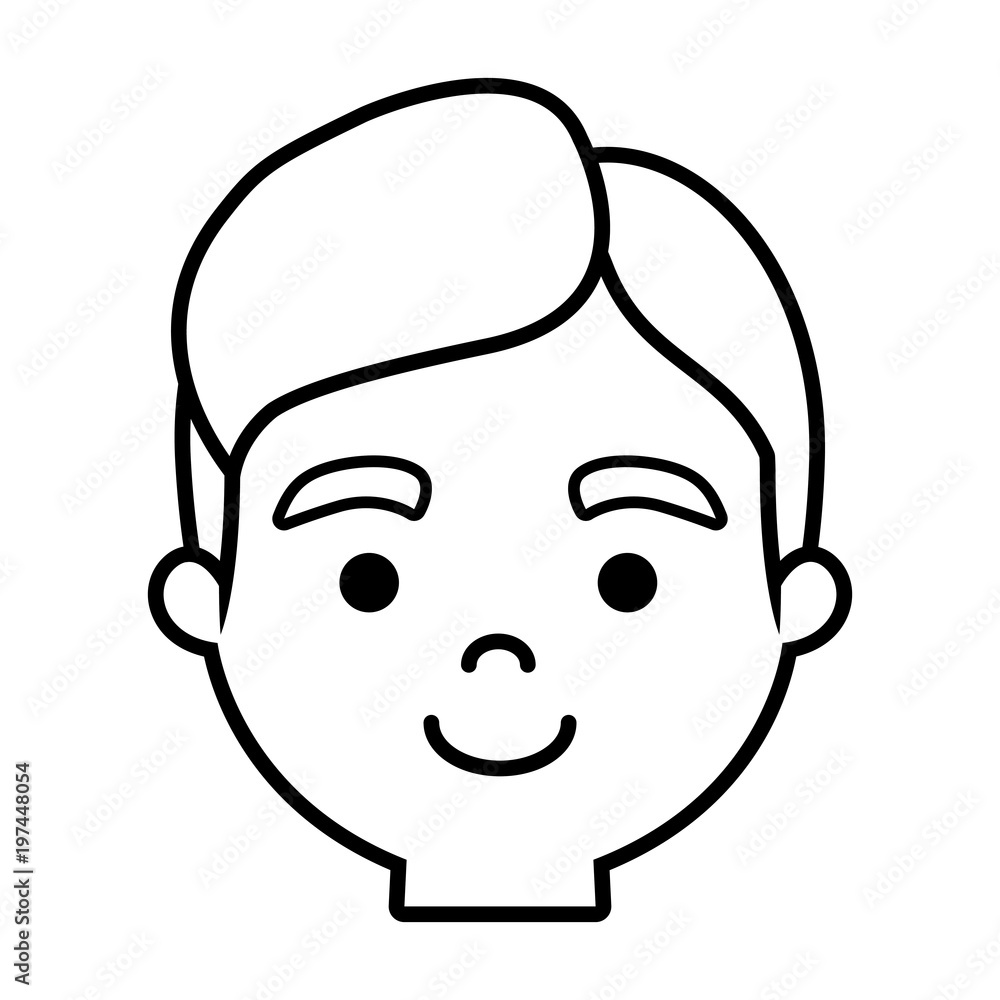 cartoon man face icon over white background, vector illustration cartoon man face icon over white background, vector illustration