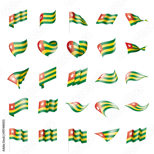 togo flag, vector illustration