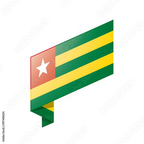 togo flag, vector illustration