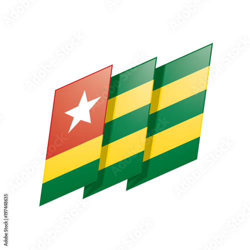 togo flag, vector illustration