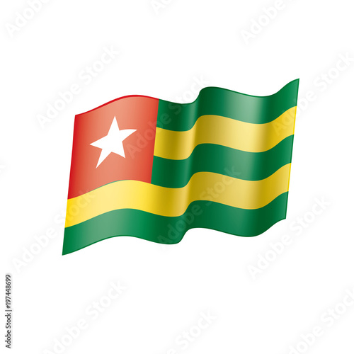 togo flag, vector illustration