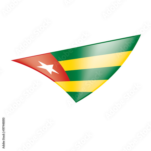 togo flag, vector illustration