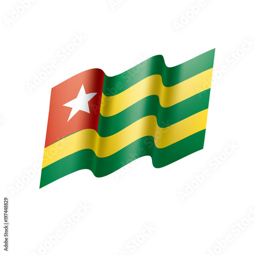 togo flag, vector illustration