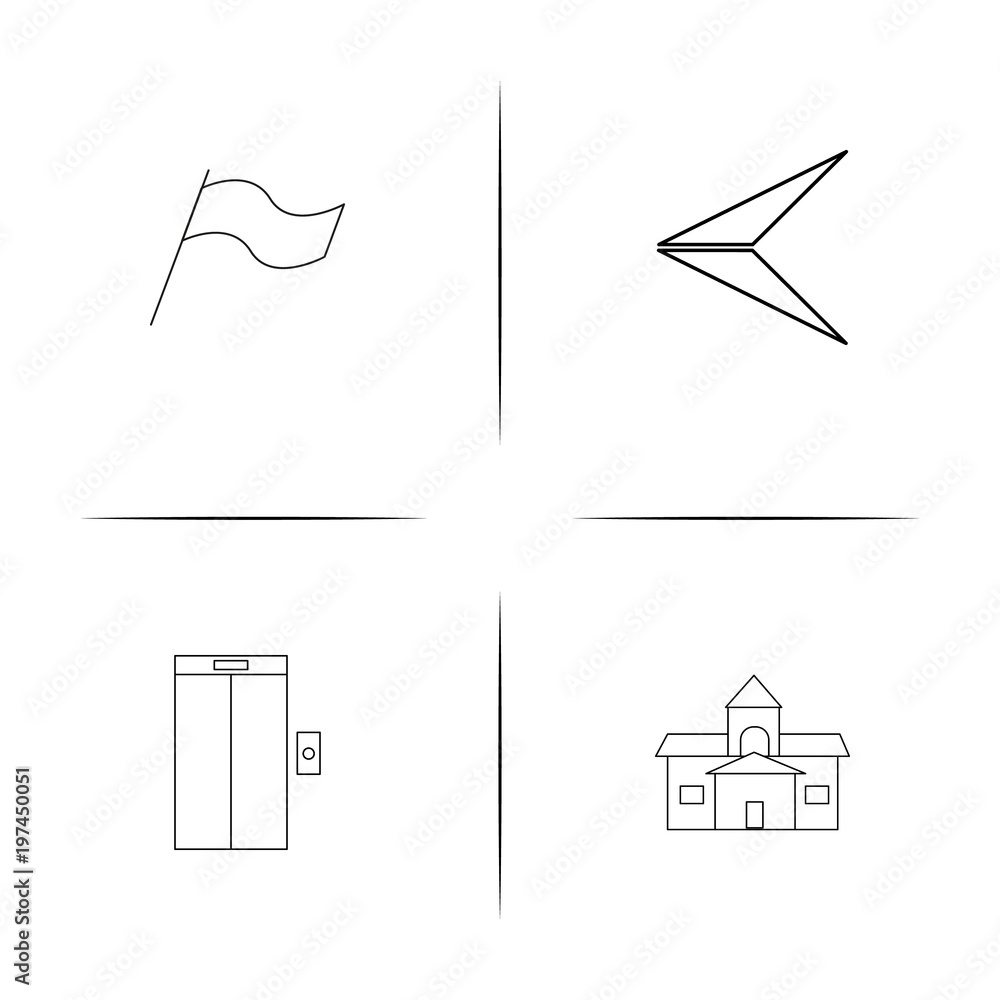 Industry simple linear icon set. Outline icons Industry simple linear icon set. Outline icons