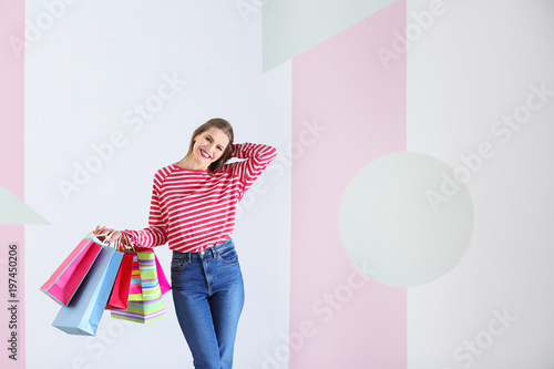 Beautiful young woman with ...