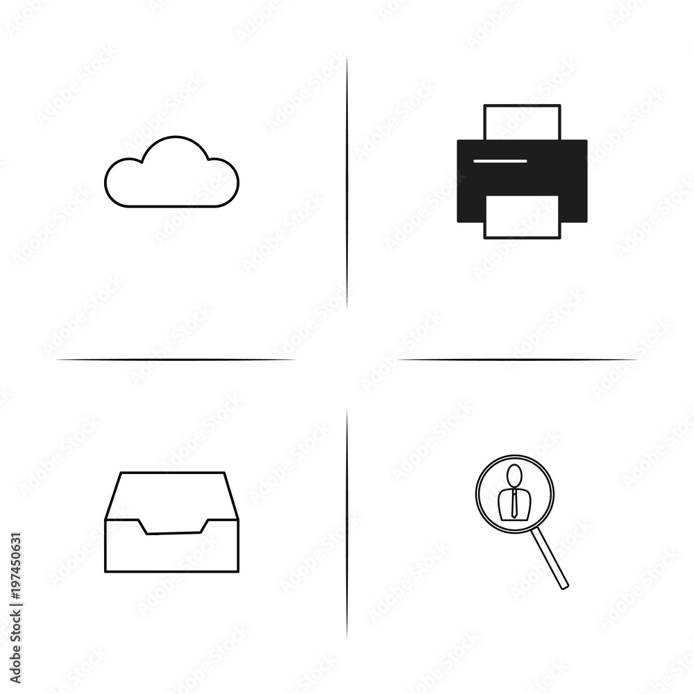 Devices simple linear icon set. Outline icons Devices simple linear icon set. Outline icons