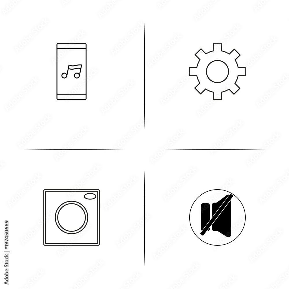 Devices simple linear icon set. Outline icons Devices simple linear icon set. Outline icons
