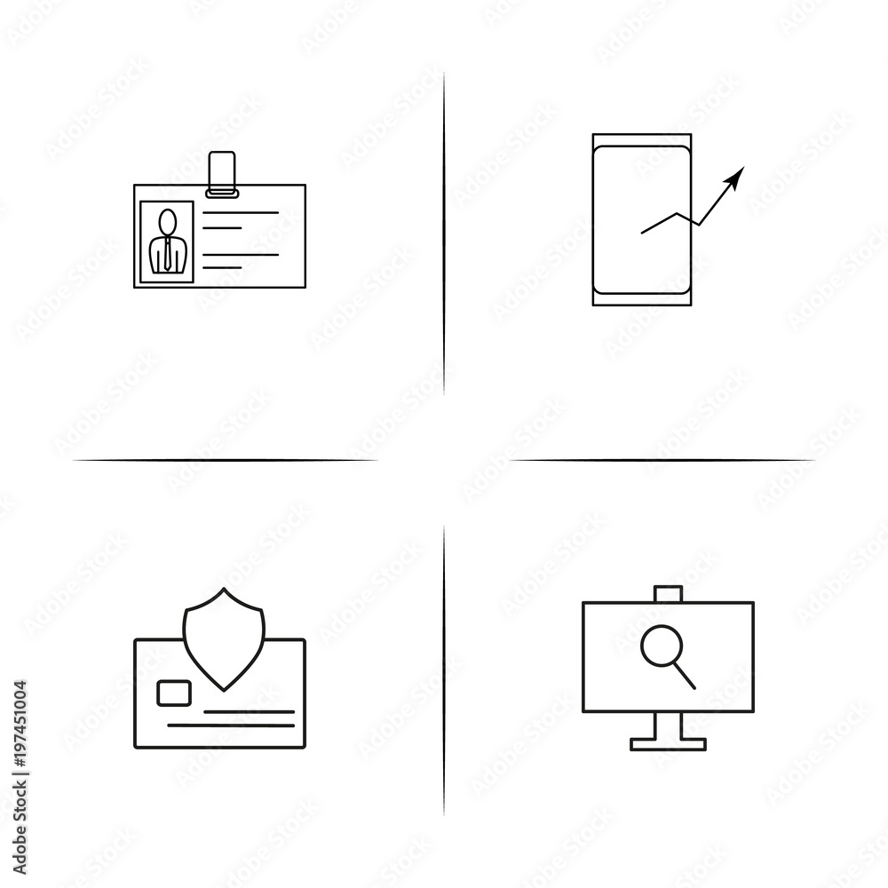 Business simple linear icon set. Outline icons Business simple linear icon set. Outline icons