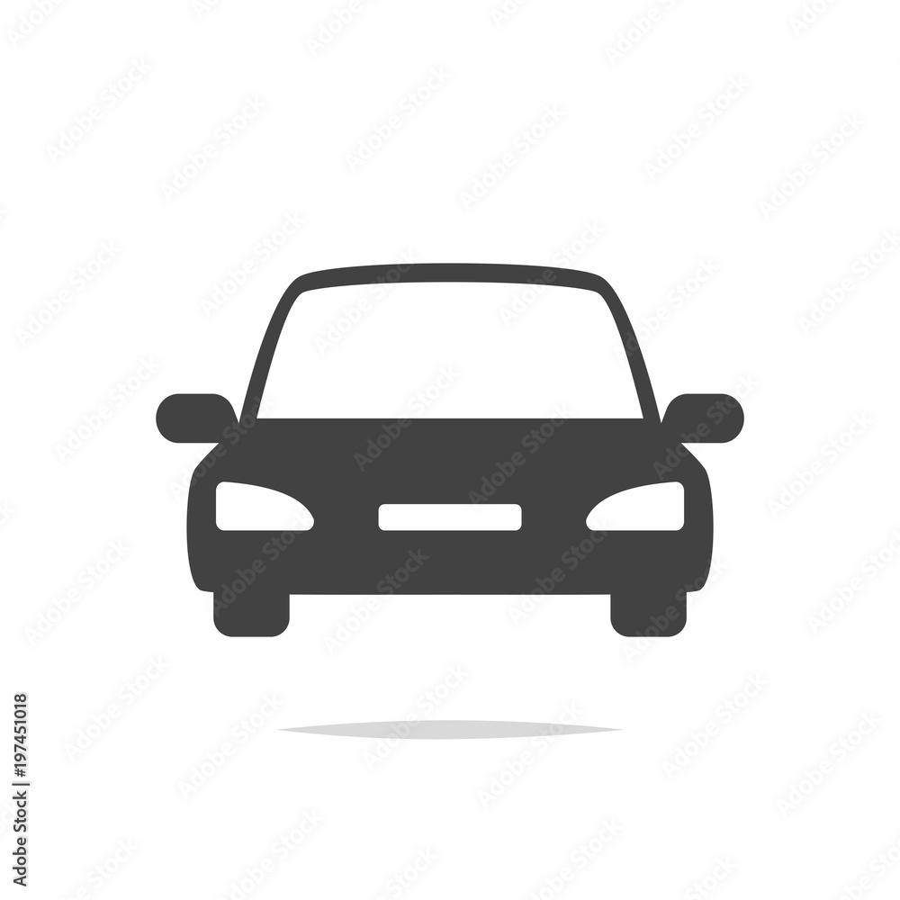 Car front view icon vector isolated