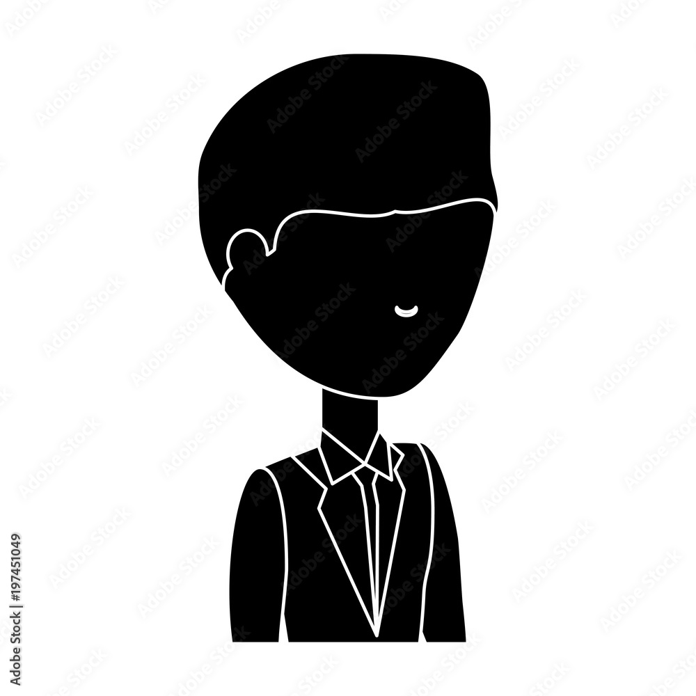 avatar businessman icon over white background, vector illustration avatar businessman icon over white background, vector illustration