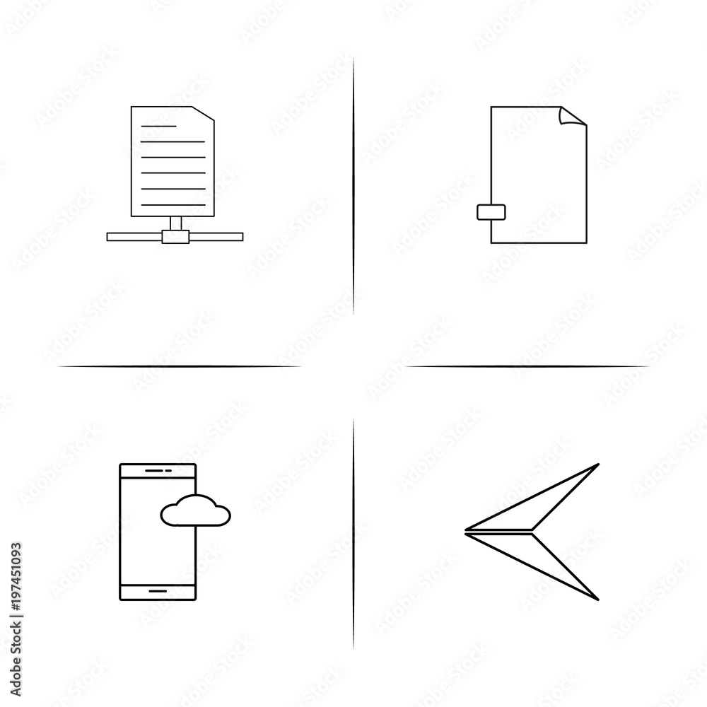 Business simple linear icon set. Outline icons Business simple linear icon set. Outline icons