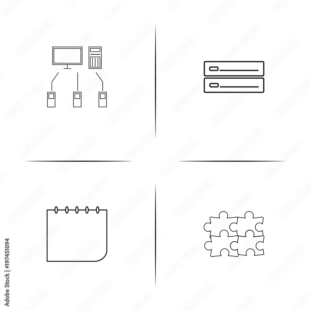 Business simple linear icon set. Outline icons Business simple linear icon set. Outline icons