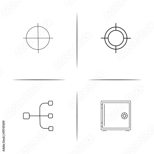 Banking, Finance And Money simple linear icon set.Simple outline icons