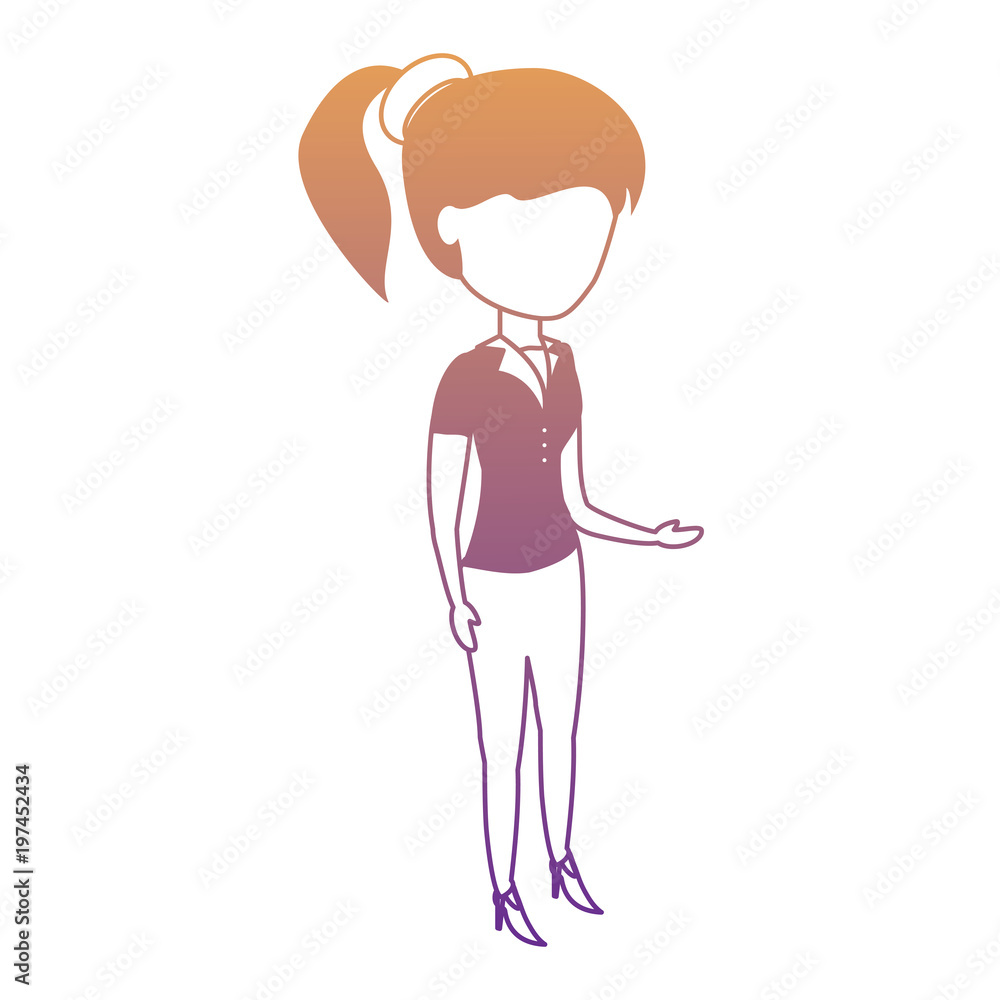 avatar businesswoman standing over white background, colorful design. vector illustration avatar businesswoman standing over white background, colorful design. vector illustration
