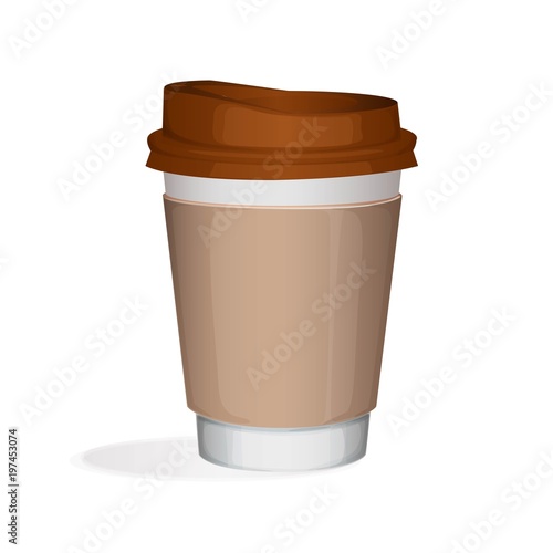 takeaway cup of cofee with brown cover