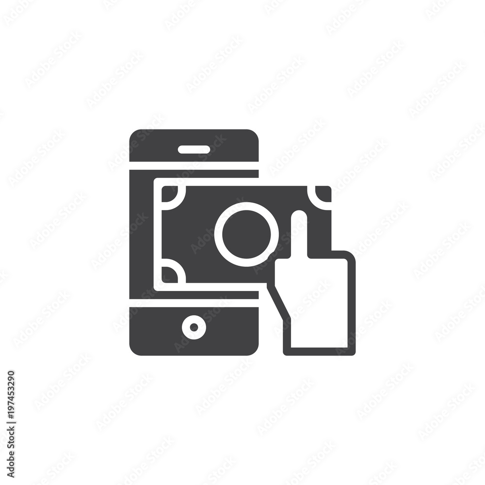 Hand with dollar money and mobile phone vector icon. filled flat sign for mobile concept and web design. Mobile payment simple solid icon. Symbol, logo illustration. Pixel perfect vector graphics Hand with dollar money and mobile phone vector icon. filled flat sign for mobile concept and web design. Mobile payment simple solid icon. Symbol, logo illustration. Pixel perfect vector graphics