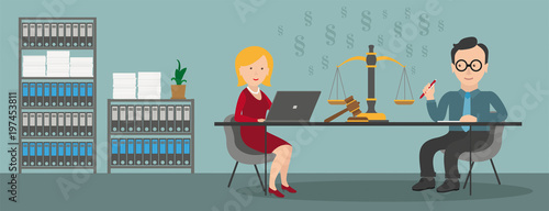 Consulting Woman Notebook Businessman Table