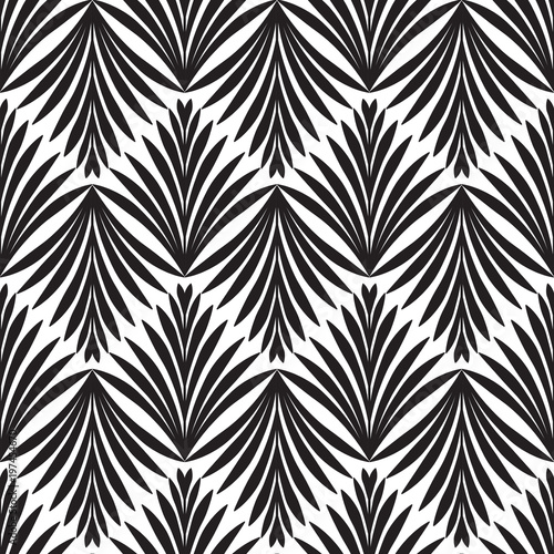 Stylish art deco style scales ornament