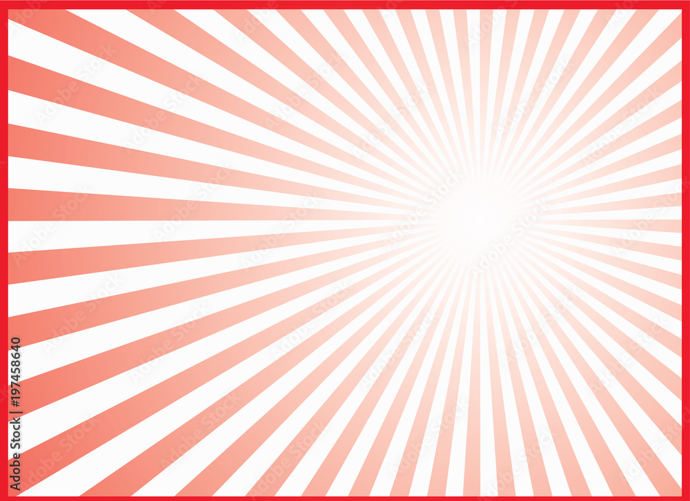 Fototapeta premium Light ray red color design with illustration use for background and abstract - For Japan style of concept