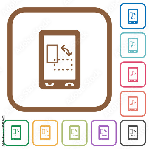 Change mobile display orientation simple icons