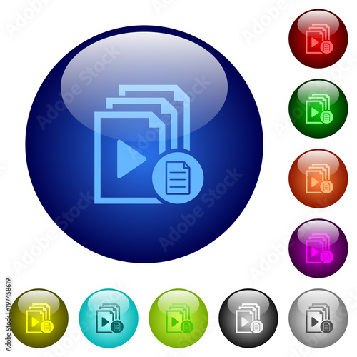 Playlist properties color glass buttons