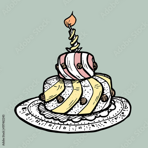 Taart illustratie