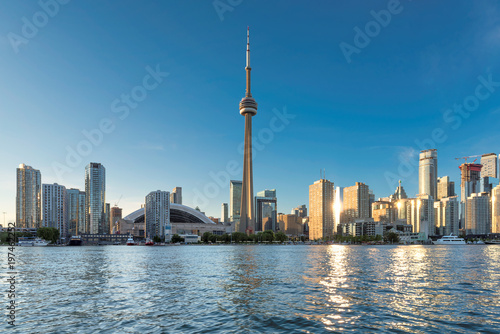 Toronto City skyline at sunset  Ontario  Canada.