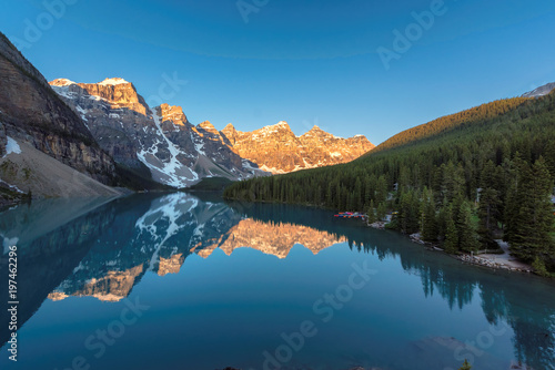 Moraine lake in Rocky Mountains, Banff National Park