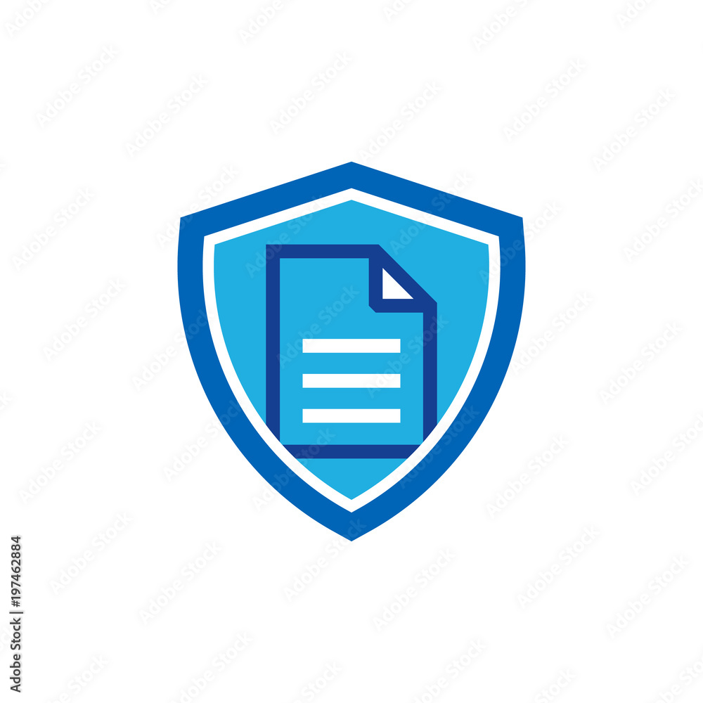 Document Shield Logo Icon Design Document Shield Logo Icon Design