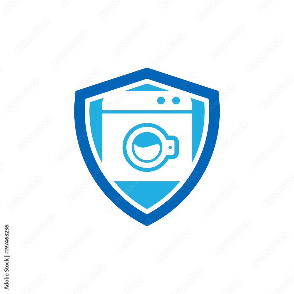 Laundry Shield Logo Icon Design Laundry Shield Logo Icon Design
