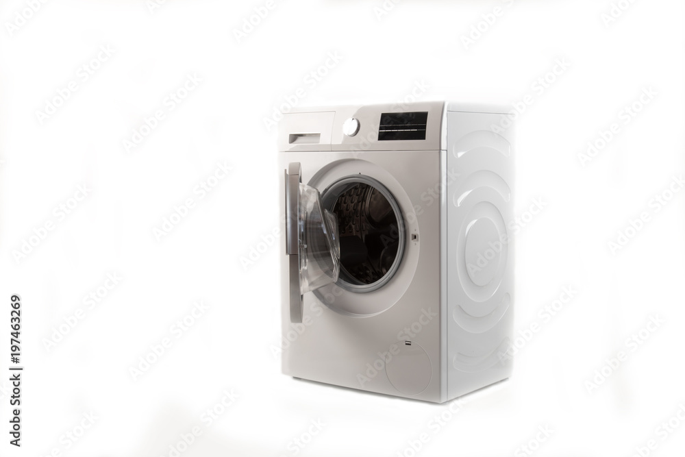 new washing machine on white background