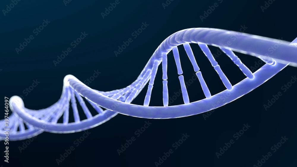 DNA Strang blau