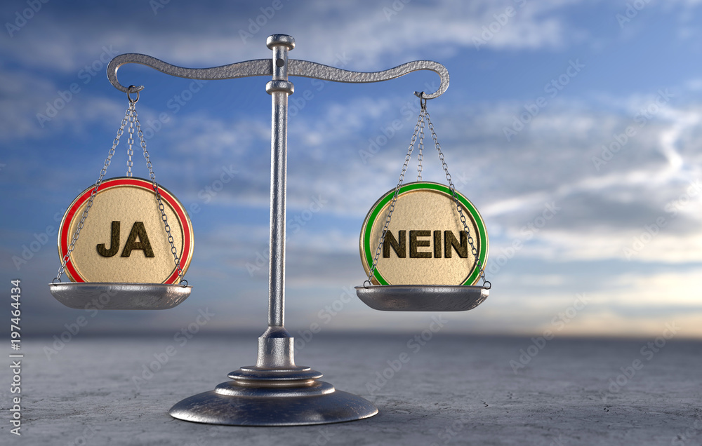Waage ja oder nein Stock Illustration Adobe Stock