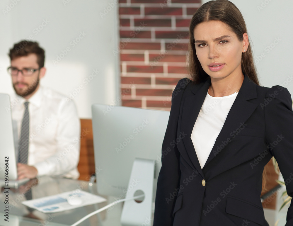 Fototapeta premium female Manager in the workplace