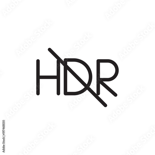 no HDR image outlined vector icon. Modern simple isolated sign. Pixel perfect vector  illustration for logo  website  mobile app and other designs