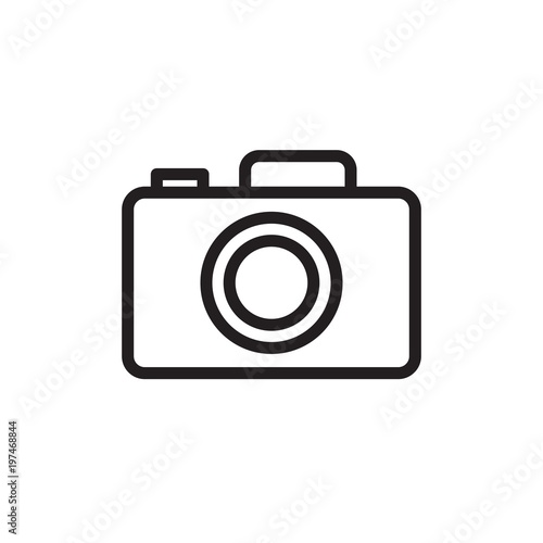 pocket camera outlined vector icon. Modern simple isolated sign. Pixel perfect vector illustration for logo, website, mobile app and other designs