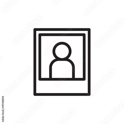 portrait photo, portrait shot outlined vector icon. Modern simple isolated sign. Pixel perfect vector illustration for logo, website, mobile app and other designs