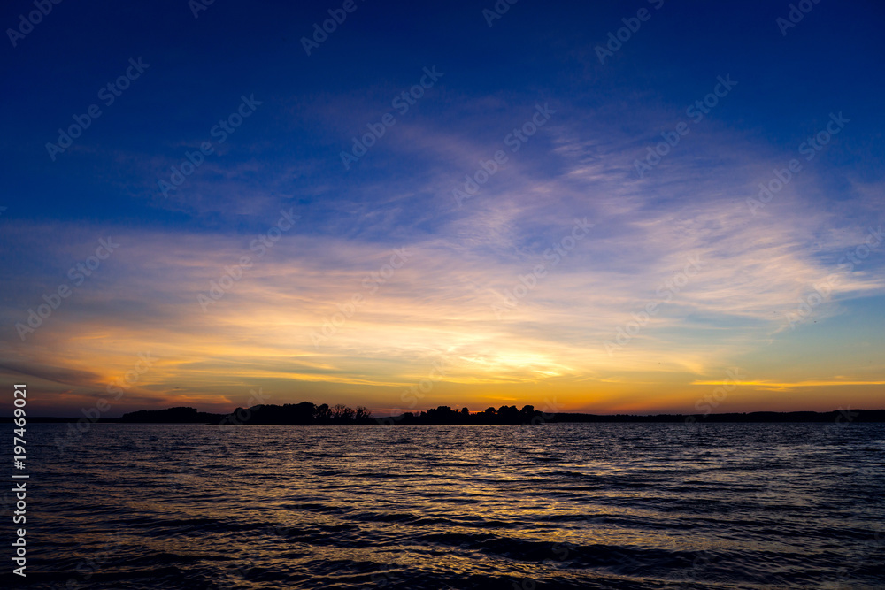 Amazing summer sunset view on the beach Amazing summer sunset view on the beach