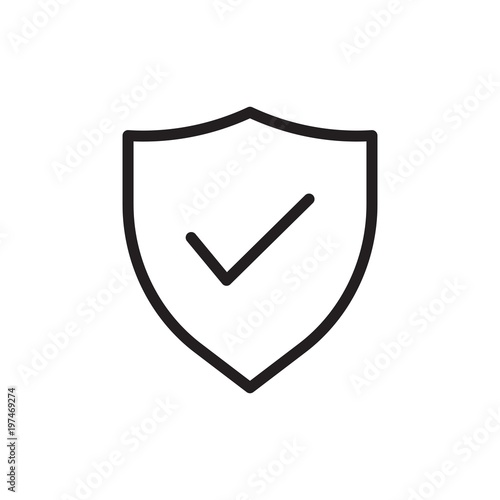 security check outlined vector icon. Modern simple isolated sign. Pixel perfect vector illustration for logo, website, mobile app and other designs