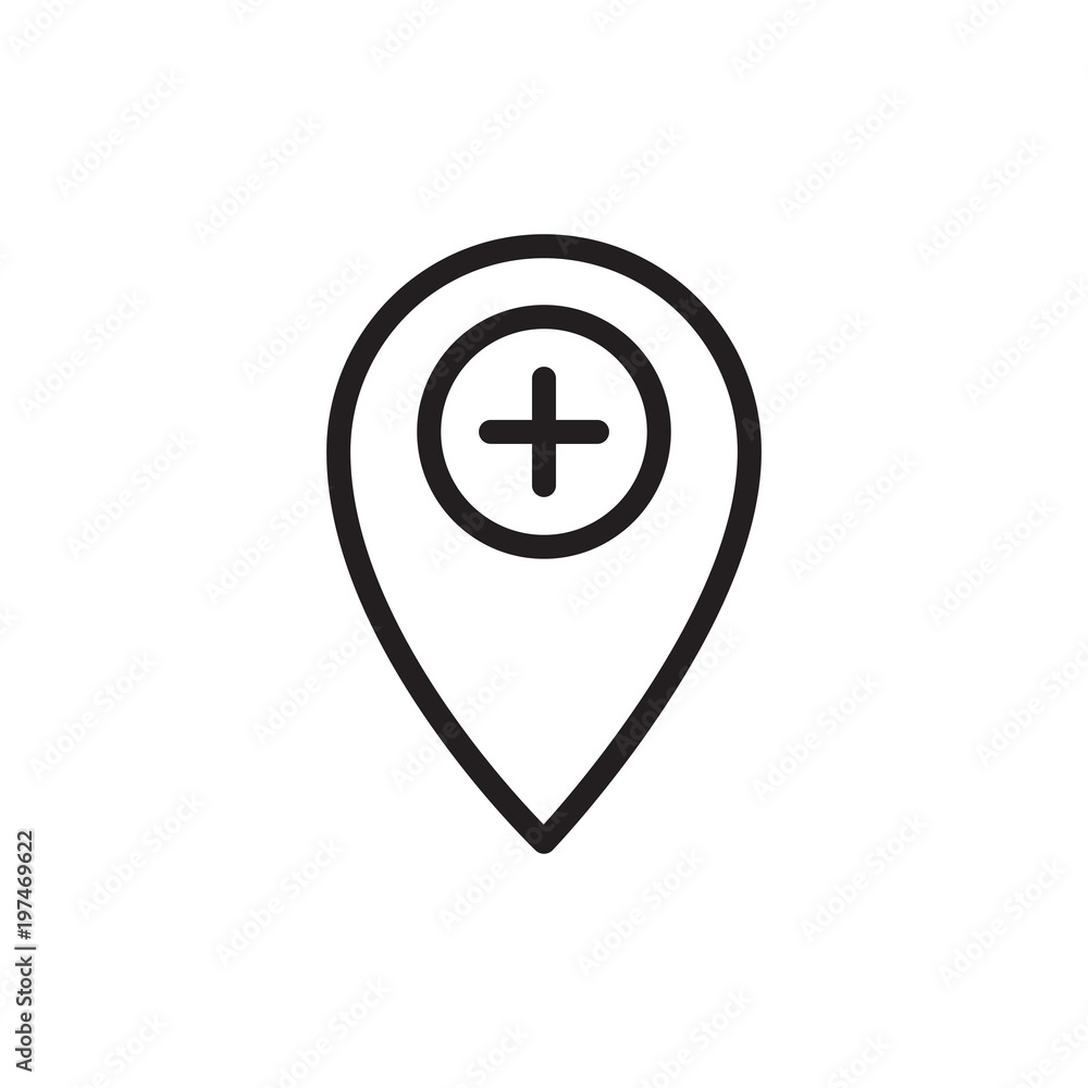 add location outlined vector icon. Modern simple isolated sign. Pixel perfect vector illustration for logo, website, mobile app and other designs add location outlined vector icon. Modern simple isolated sign. Pixel perfect vector illustration for logo, website, mobile app and other designs
